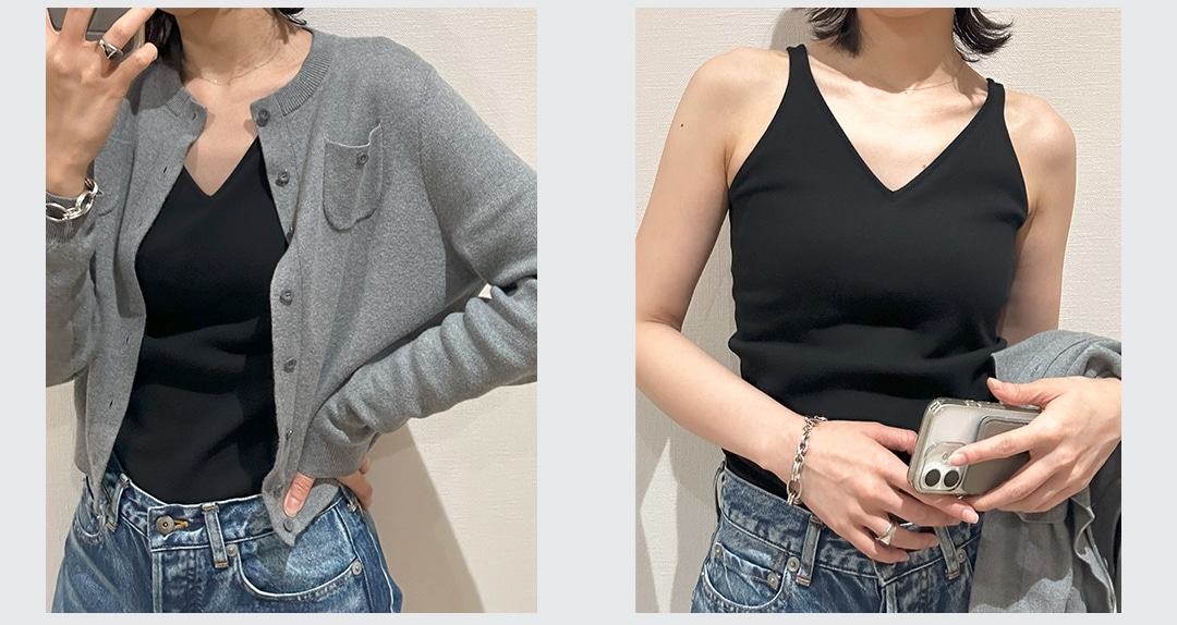 Vネック staff snap